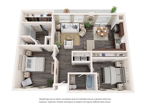 Two Bedroom Two Bathroom